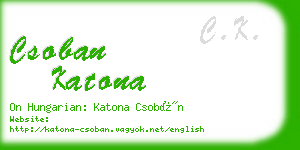 csoban katona business card